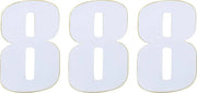 Moose Offroad Vinyl Race Numbers - 4.5" White (3-pack)