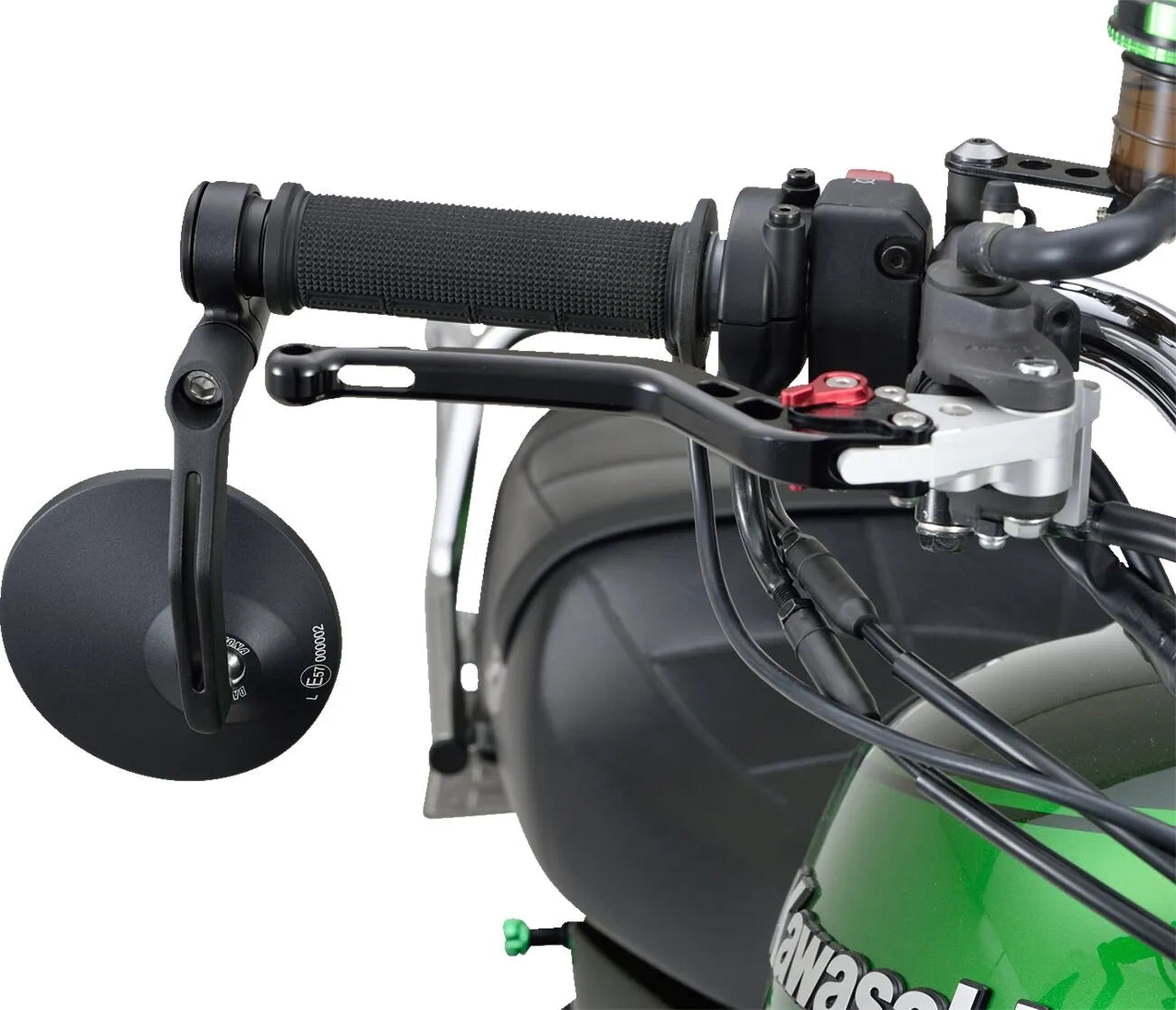 Daytona Aluminum Bar End Mirror - Black