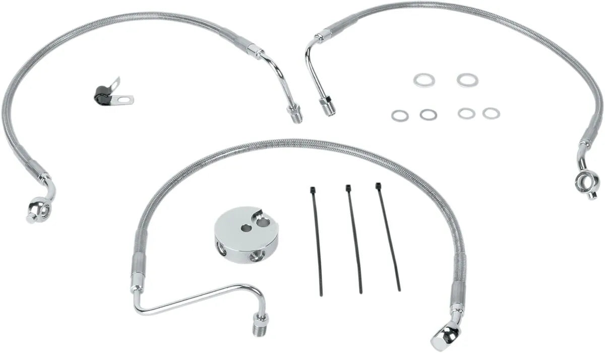 Drag Specialties Bremse Slange Kit i Rustfrit Stål