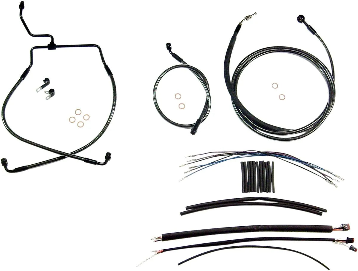 MAGNUM SHIELDING Black Pearl Handlebar Kit for 15-17" Ape Hanger