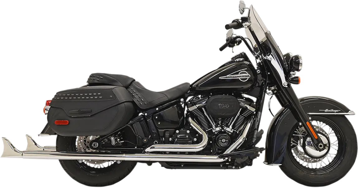 Bassani Xhaust Fishtail True Dual Udstødning Krom