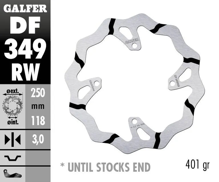 Galfer Wave Bremseklodser 250mm til Motorcykler - Foran