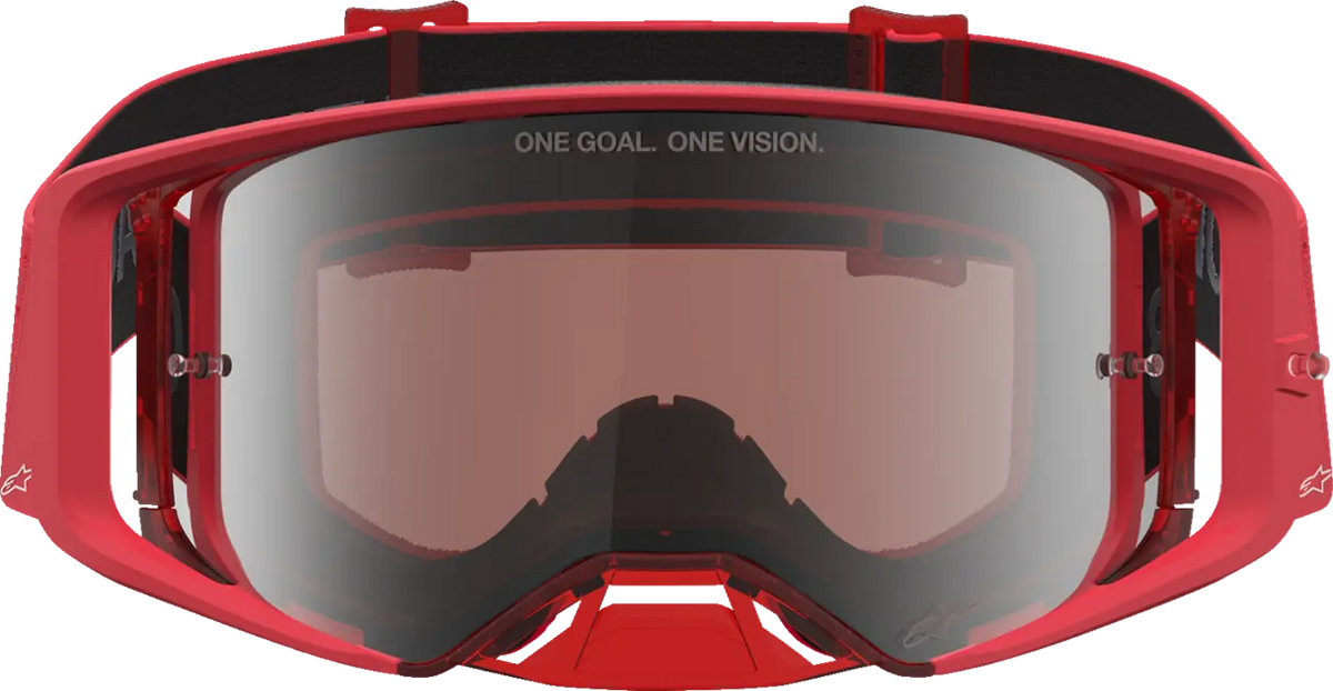 Alpinestars Supertech Vesta Goggle Red Fluo Chrome Mirror-Silver