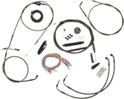 LA CHOPPERS Midnight Braided Cable/Brake Line Kit for Ape Hangers