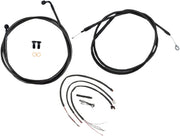 La Choppers Midnight Braided Cable/Brake Line Kit for 12"-14"