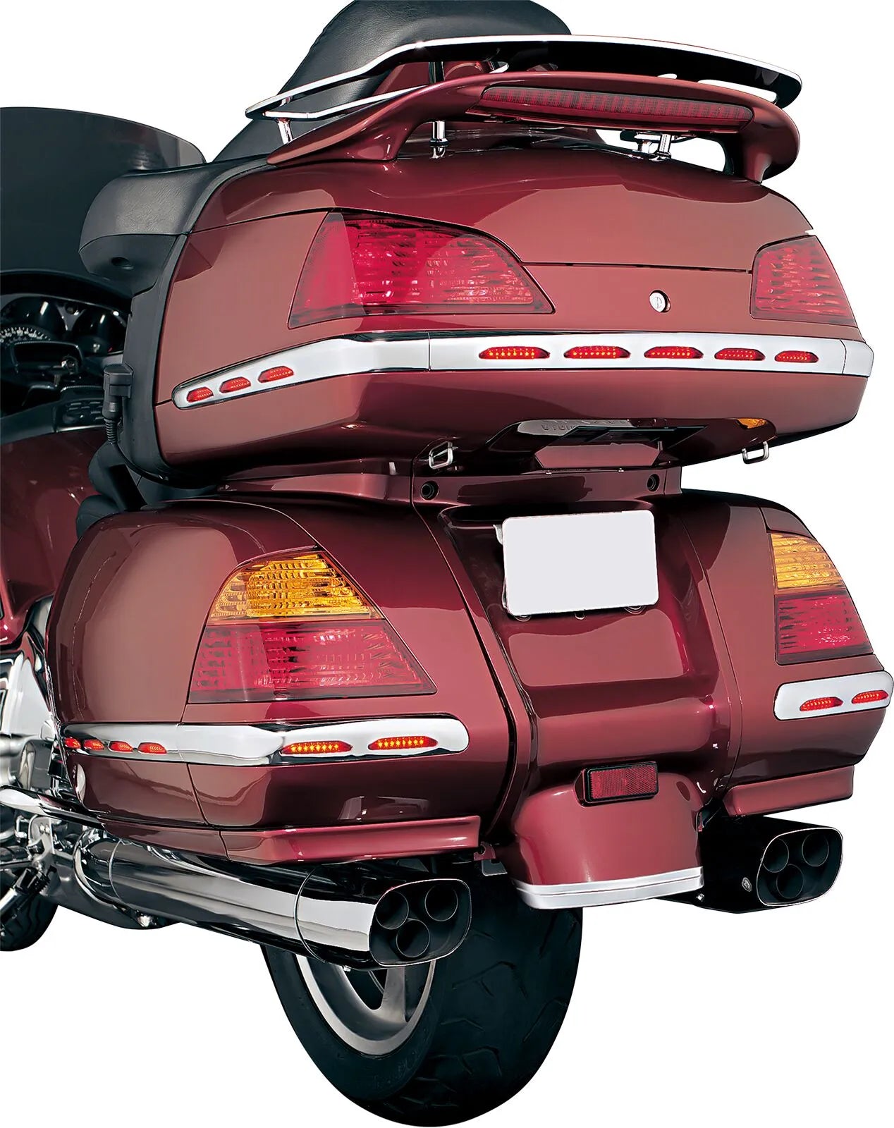 Kuryakyn Lighted Saddlebag Molding - Chrome/red Led