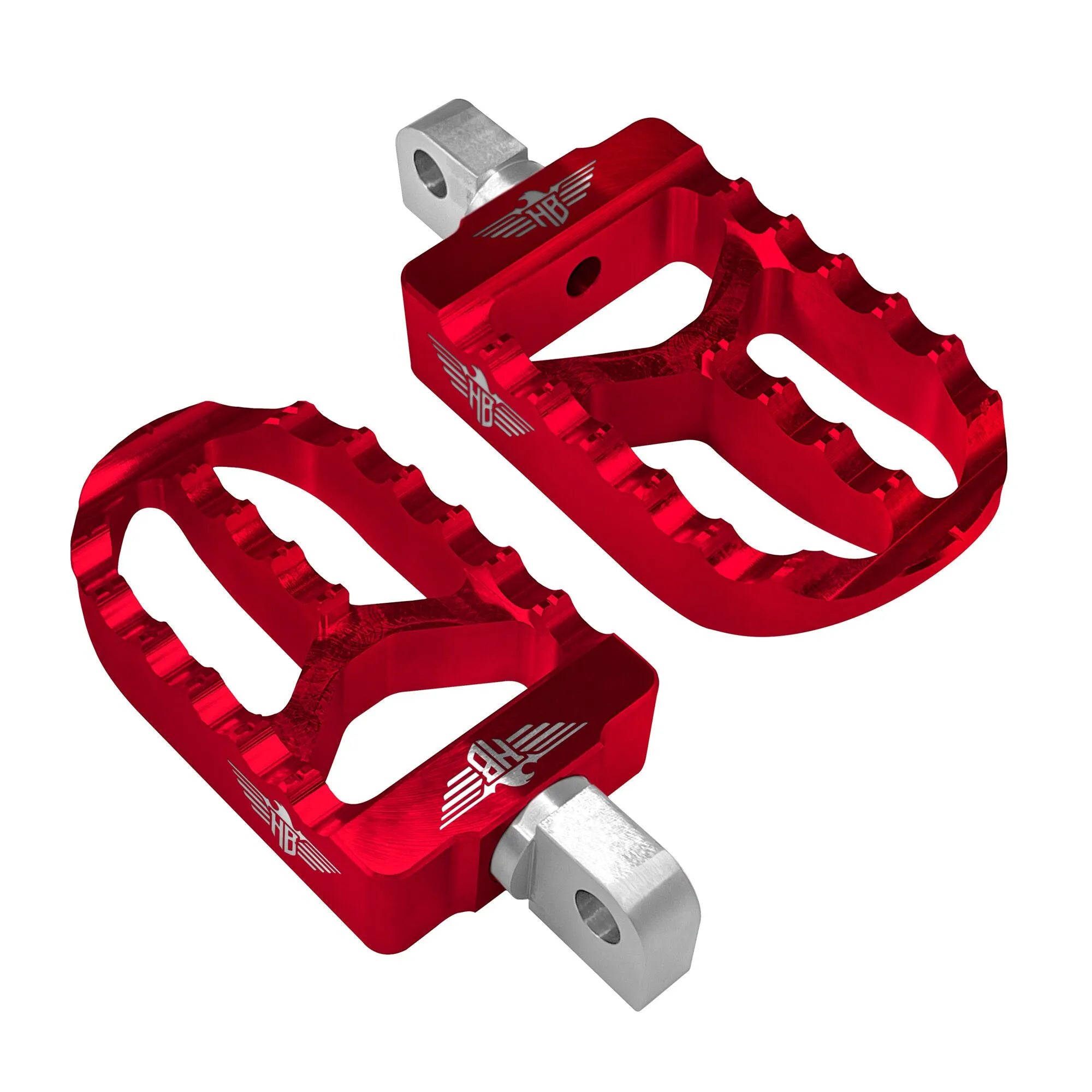 Heinz Bikes Adjustable Foot Pegs For Harley - Red