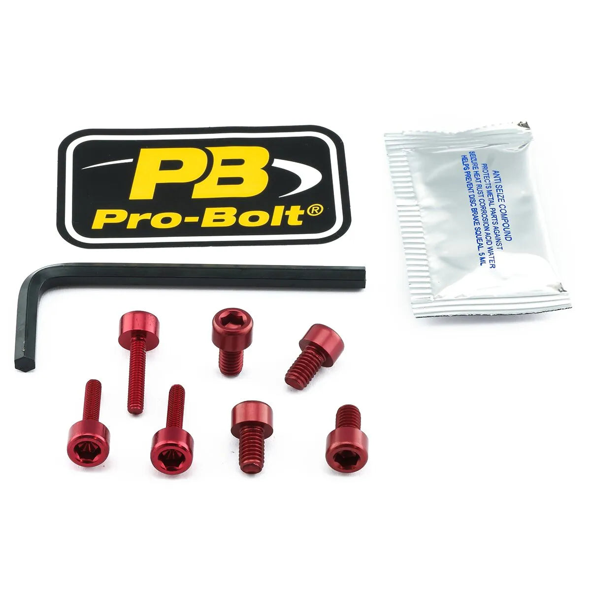 Pro Bolt Aluminium Fuel Cap Kit - Red Anodized Finish