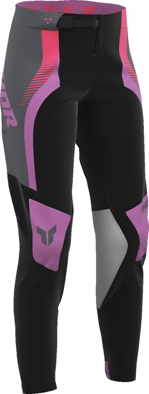 Thor Women's Sportmode Velocity Pants - Black/Dark Gray/Pink/Purple