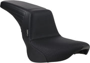 Le Pera Kickflip Seat - Black Vinyl - For Harley Davidson