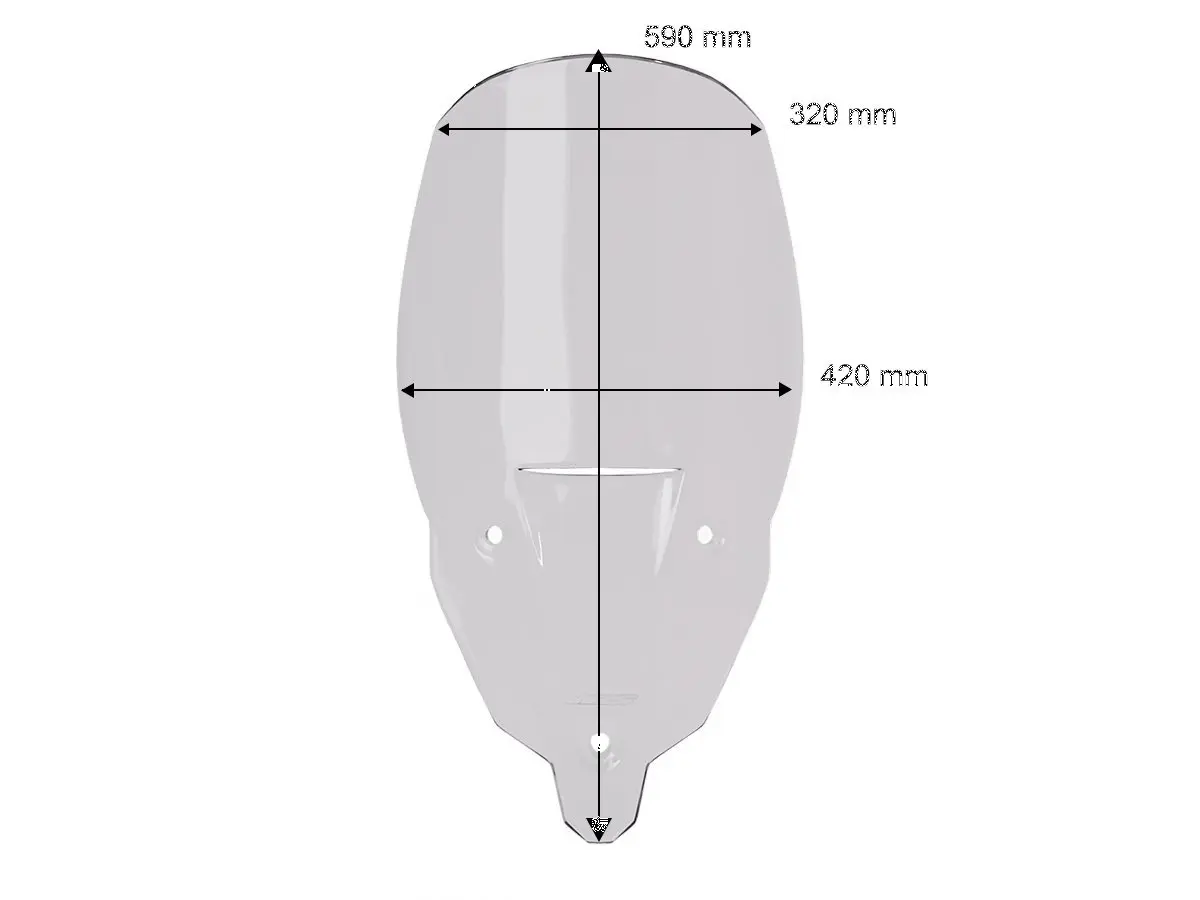 WRS Touring Windscreen Smoke 8cm Higher for Tiger Sport 800