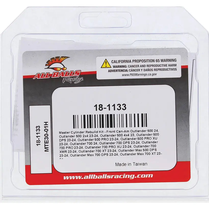 All Balls Brake Caliper Master Cylinder Rebuild Kit