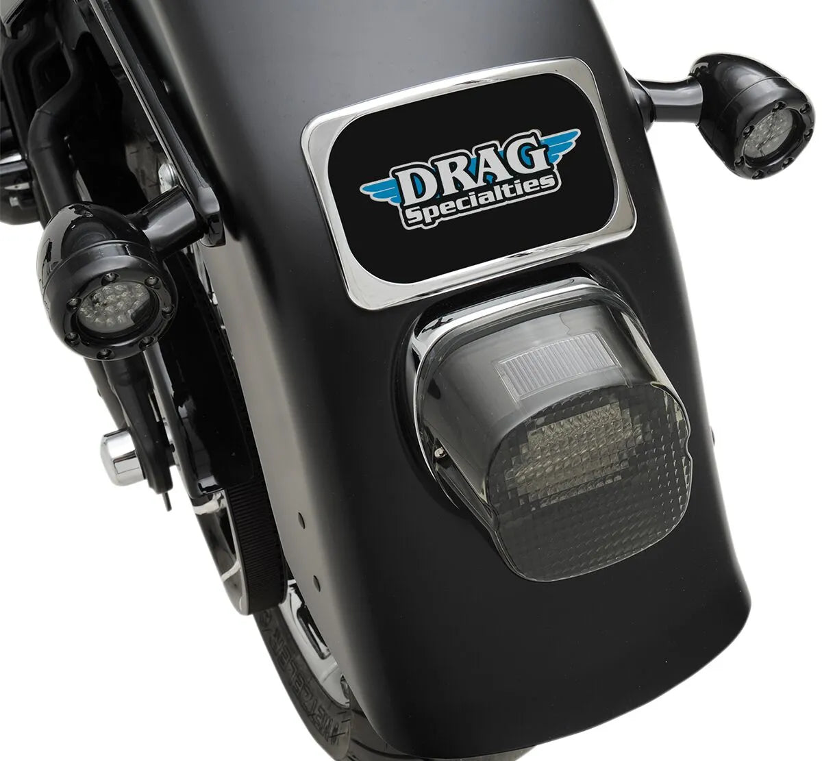 Drag Specialties Radius License Plate Mount For 4" X 7" Plates