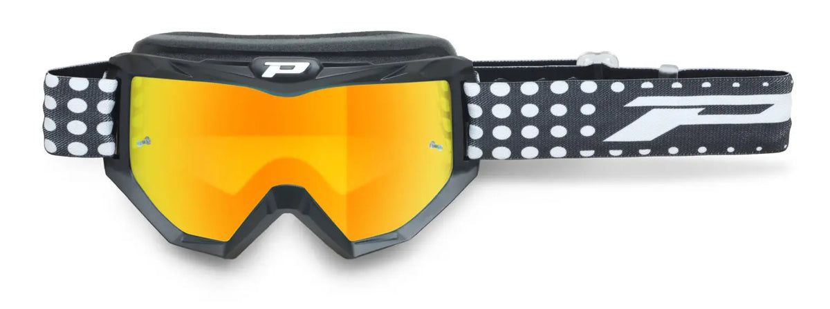 Pro Grip 3201FL Atzaki MX Goggles Black Matt Mirror Orange