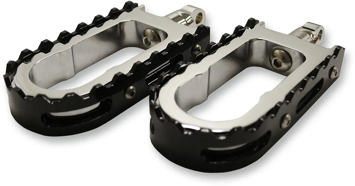 La Choppers Bmx Foot Pegs - Black & Chrome