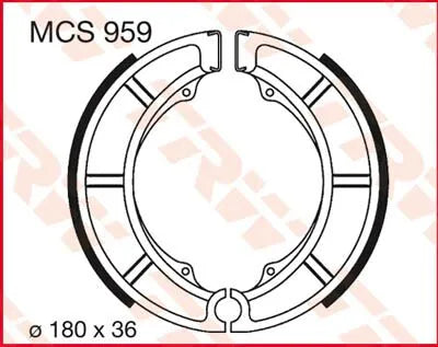 Trw Mcs959 Brake Shoes - Organic Base - Rear