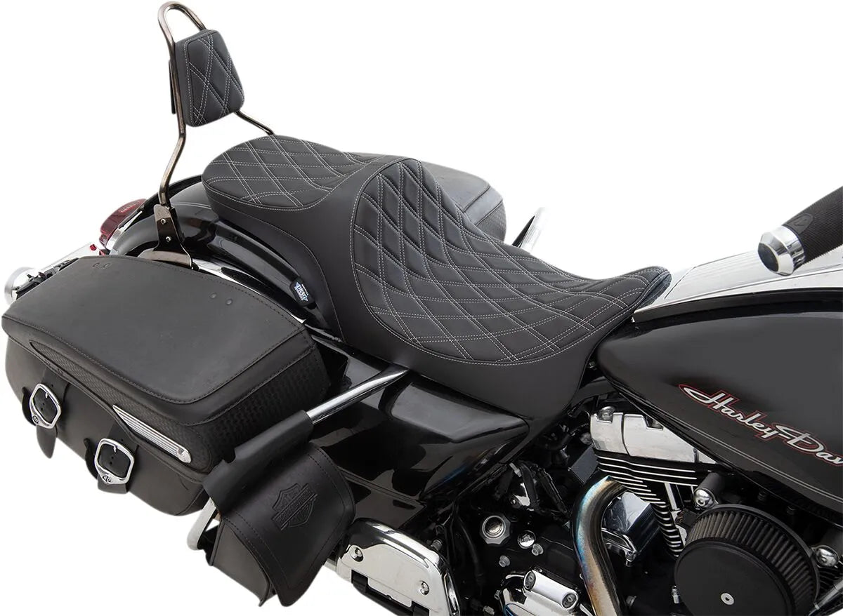 Drag Specialties Predator Iii 2-up Seat - For Harley Davidson