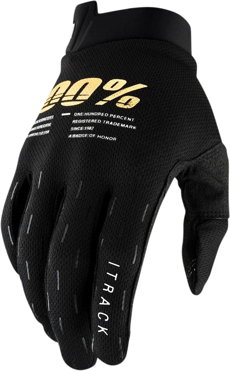 100% Itrack Gloves - Black