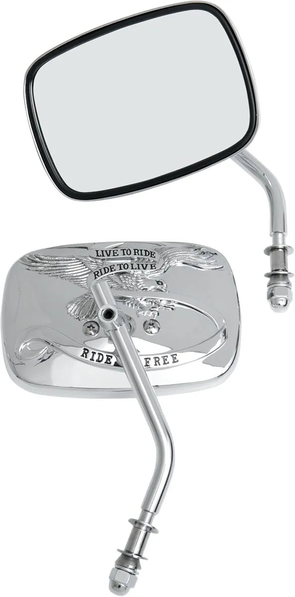 Drag Specialties Live To Ride Custom Mirrors