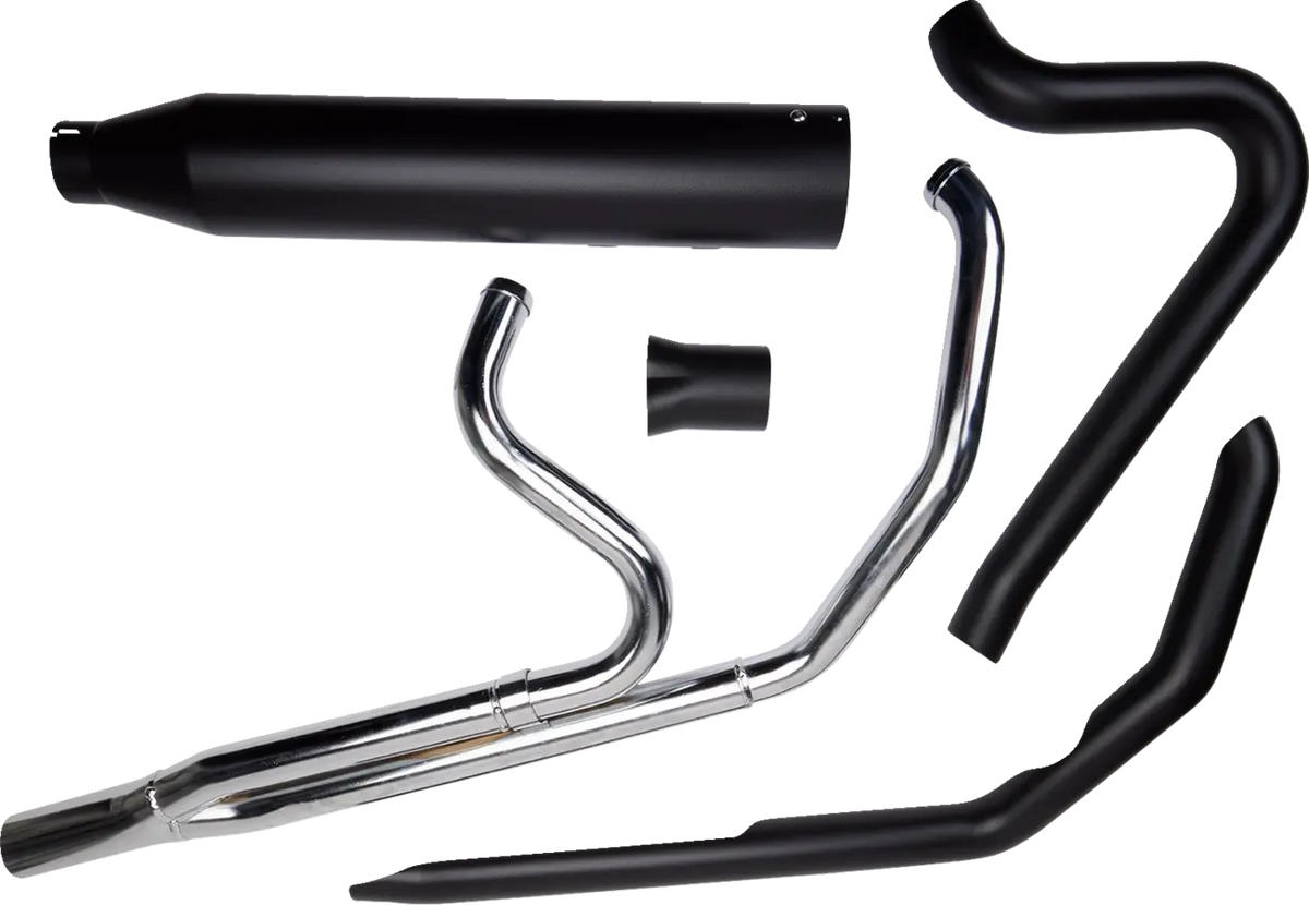 Khrome Werks Outlaw-SR 2-into-1 Exhaust System Black W/O End Cap
