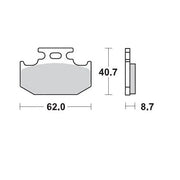 Moto-master Racing Bremseklodser Offroad Sintermetal - Bag