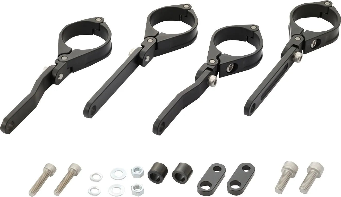 Daytona Headlight Bracket Set 41mm Black Aluminum