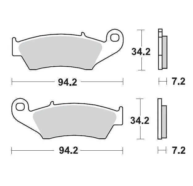Moto-master Racing Offroad Bremseklodser - Sintrede Metal - For