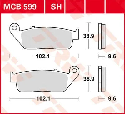Trw Sh Series Sintered Rear Brake Pads - Rear