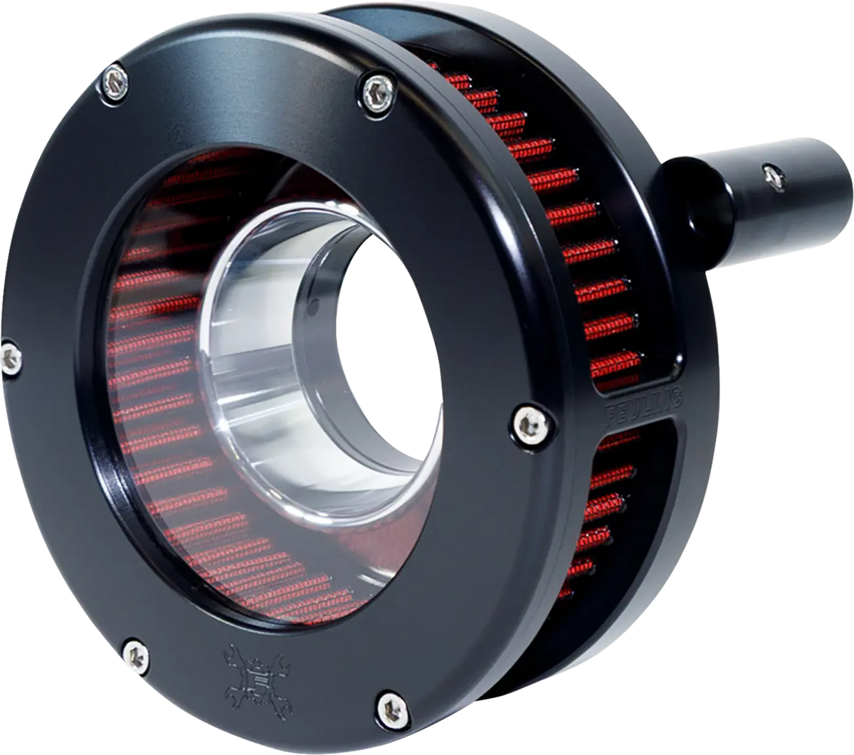 Feuling Parts Slim Clear Air Cleaner Black Red for Harley TC