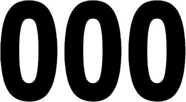 Factory Effex Pro Numbers Plate Graphic Black 4"