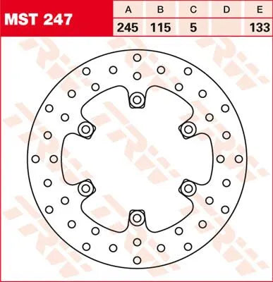 Trw Round Fixed Brake Rotor 220-250mm - Front & Rear