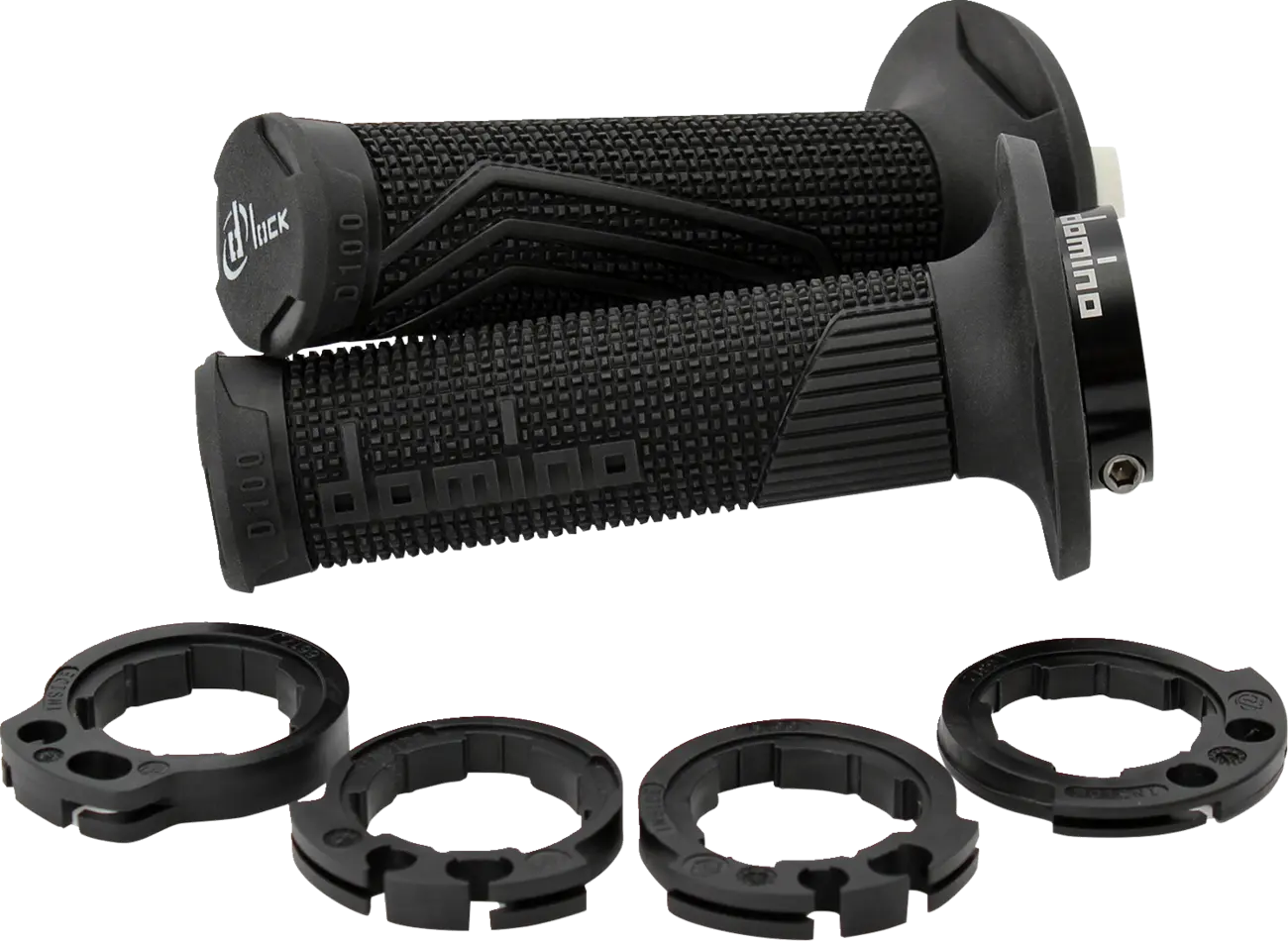 Domino D100 D-lock Grips - Black 7/8"