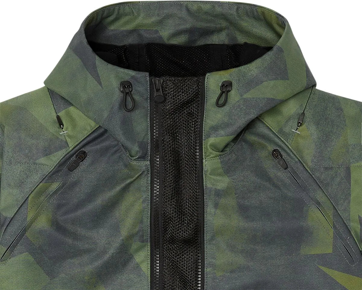 Icon Airform Battlescar Jacket - Black/Camo Green
