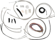 LA CHOPPERS Complete Stainless Braided Cable Kit 18-20" Ape