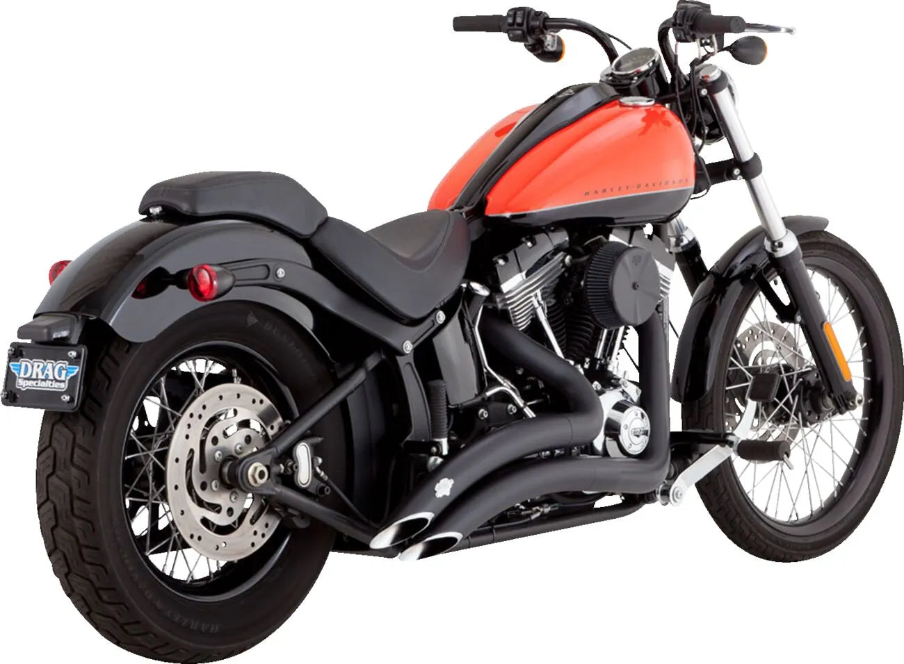 Vance & Hines Big Radius Udstødning - 2-into-2 Sort