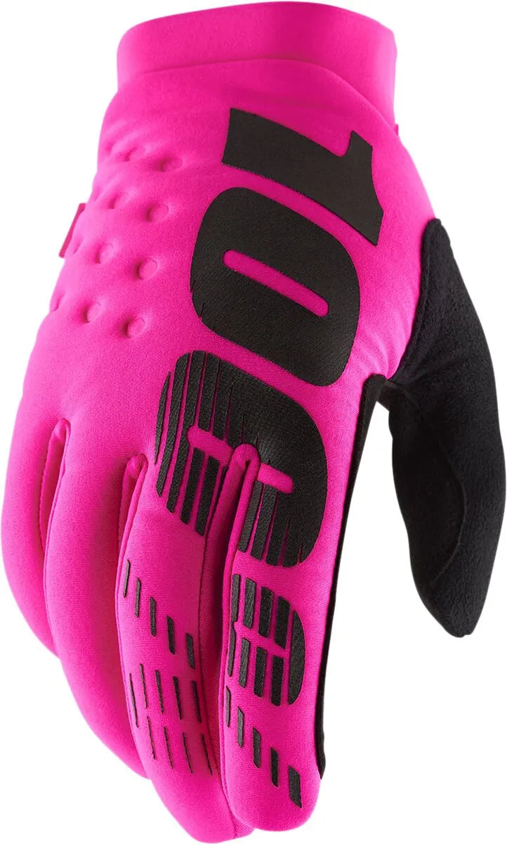 100% Brisker Insulated Off-road Gloves - Black/Pink