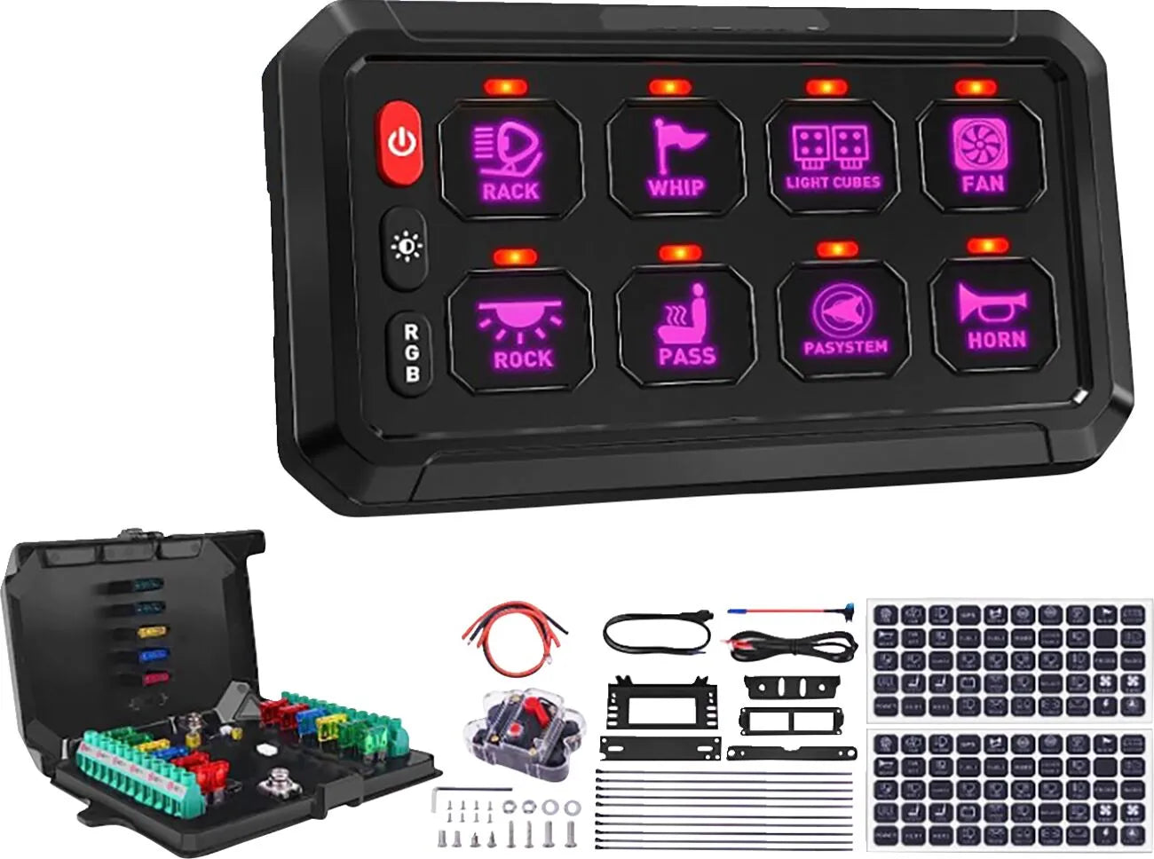 Moose Offroad Gang Switch Panel - 60a, 12v