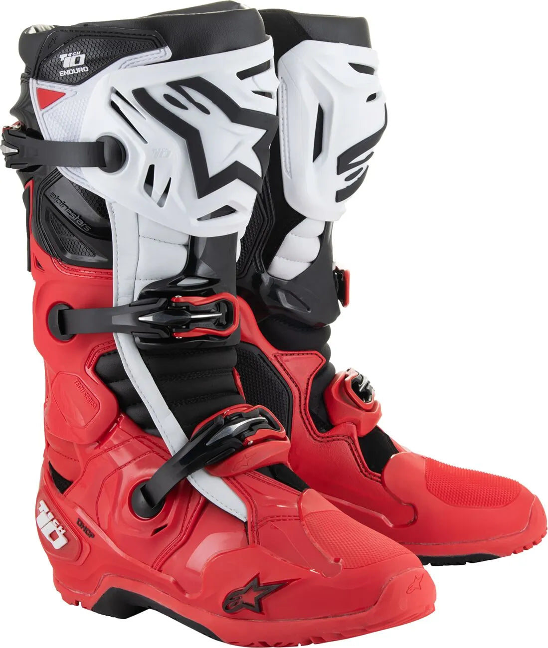 Alpinestars Tech 10 Enduro Boots Bright Red/Black/White