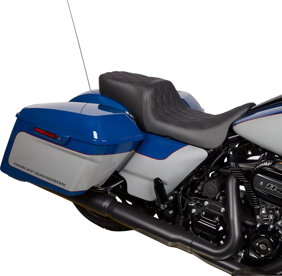 Drag Specialties Performance Predator 2-up Seat - For Harley Davidson