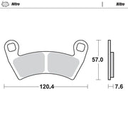 Moto-master Nitro Atv Bremseklodser Sintrede Metal - For & Bag