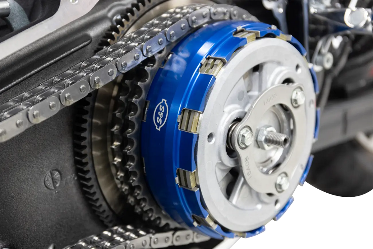 S&S Cycle M8 Billet Clutch Basket Kit Blue for Harley Davidson