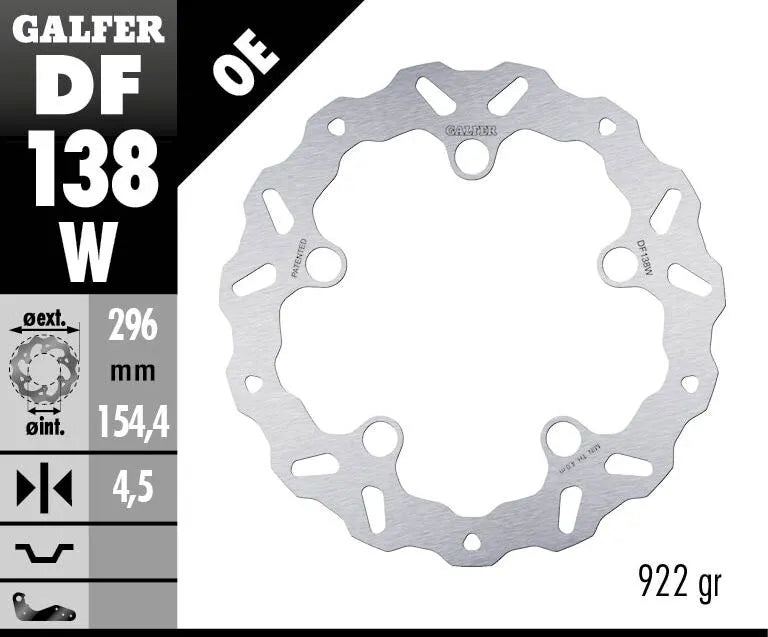 Galfer Wave Brake Rotor For Motorcycles - Front