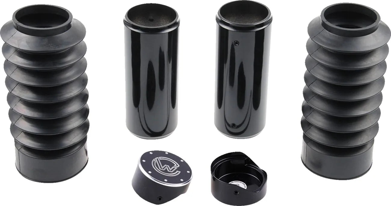 Cult Werk Fork Covers - Gloss Black Aluminum