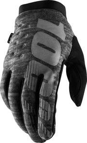 100% Brisker Insulated Off-road Gloves - Black/Heather Gray