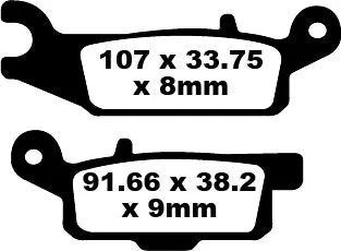 Ebc Tt Sport Carbon Fusion Brake Pads - Rear