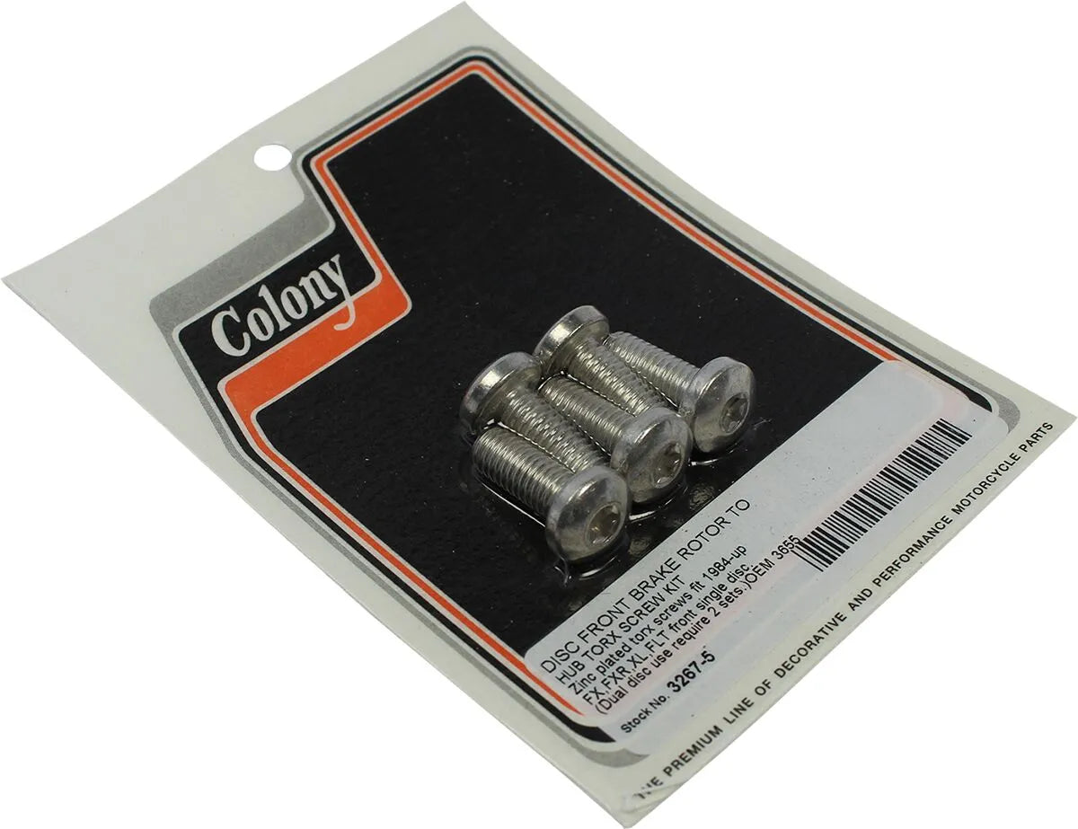 Colony Front Brake Rotor Torx Bolt Kit 5/16"-18x7/8" Sportster