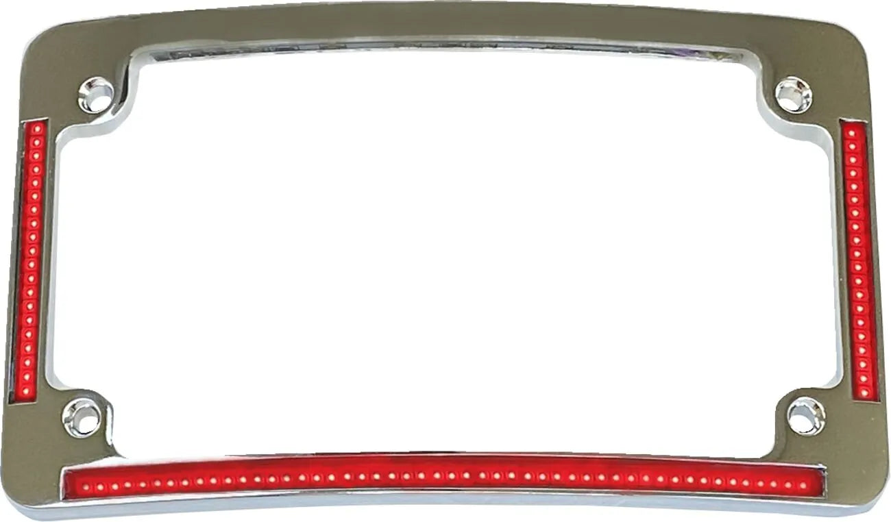 Custom Dynamics Radius License Plate Frame With Red Leds