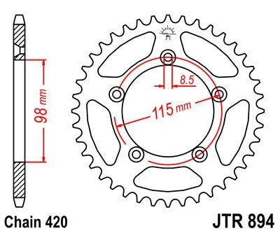 Jt Sprockets Steel Rear Sprocket 48t Black Zinc