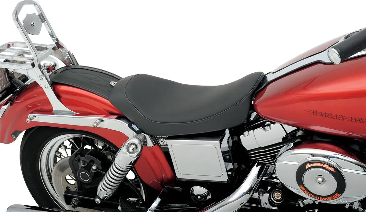 Drag Specialties Low Solo Seat - Black - For Harley Davidson
