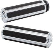 Arlen Ness 10-gauge Comfort Grips - Black/chrome